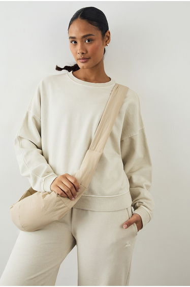 DSGN Studio Premium Heavyweight Washed Boxy Sweatshirt - ecru