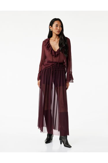 Ruffle Chiffon Blouse