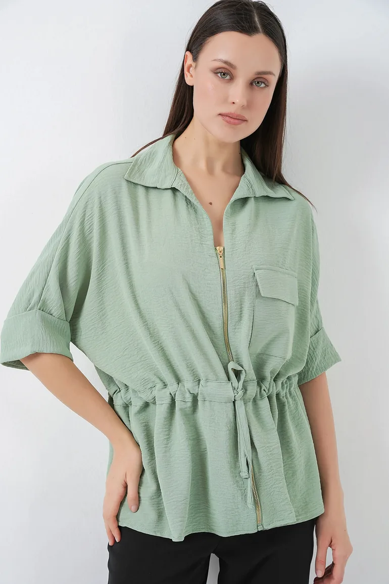 BDART Textured Zippered Shirt with Pocket - 4