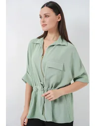 BDART Textured Zippered Shirt with Pocket - 3