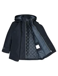 Recycled Hooded Pea Coat in Wool Mix - 5