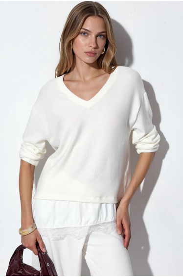 BUSEM Women’s V-neck Knit Sweater