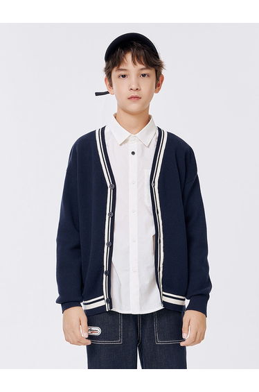 Boys' Knitted Cardigan With Linings