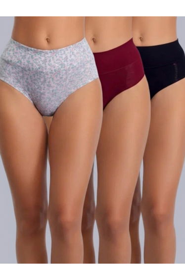 Pack of 3 - Cotton Full Coverage Tummy Tucker Briefs