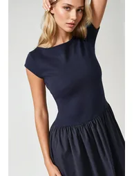 Contrast Midi Dress - 1