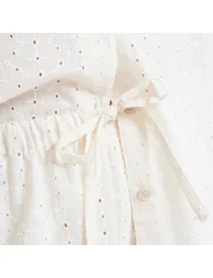 Pyjamas in Broderie Anglaise and Pure Cotton - 1