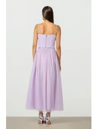 تنورة فيمي9 ماكسي شيفون بنفسجية - 4