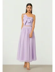 تنورة فيمي9 ماكسي شيفون بنفسجية