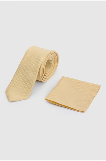 Butter Yellow Plus & Tall Tie and Pocket Square