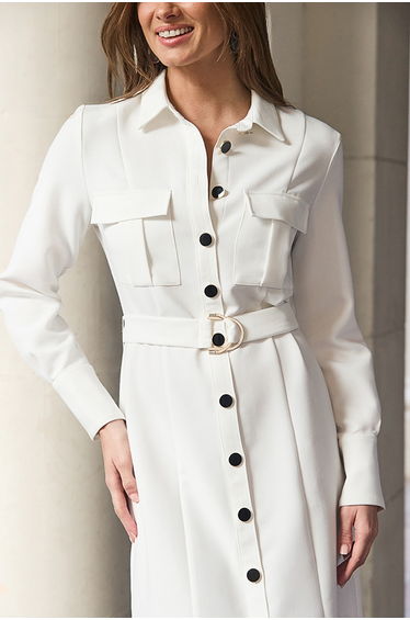 Ivory Premium Utility Shirt Dress product thumbnail 4