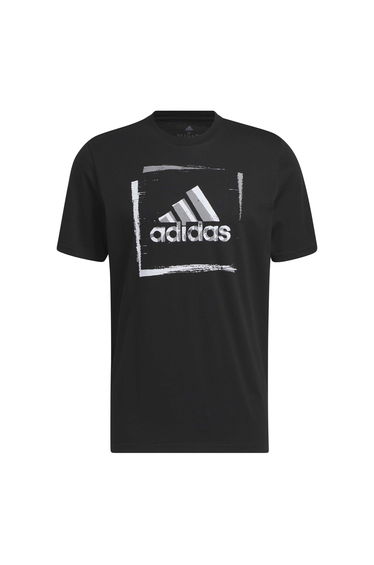 Two-Tone Stencil Short Sleeve Graphic T-Shirt