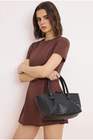 Black Medium Size Women's Shoulder Bag