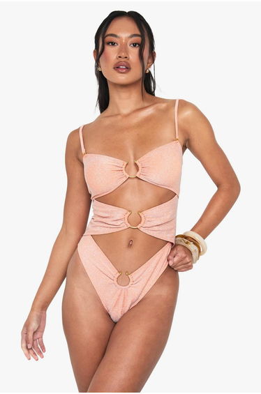 Glitter Cutout Swimsuit