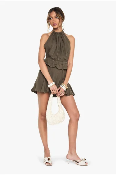 Cheesecloth Godet Hem Mini Skirt