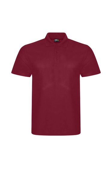 PRO RTX Mens Pro Pique Polo Shirt - Burgundy