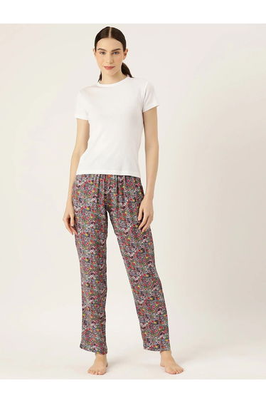Women Floral Printed Pure Cotton Pants