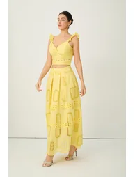 طقم سانفير باللون الأصفر - 6