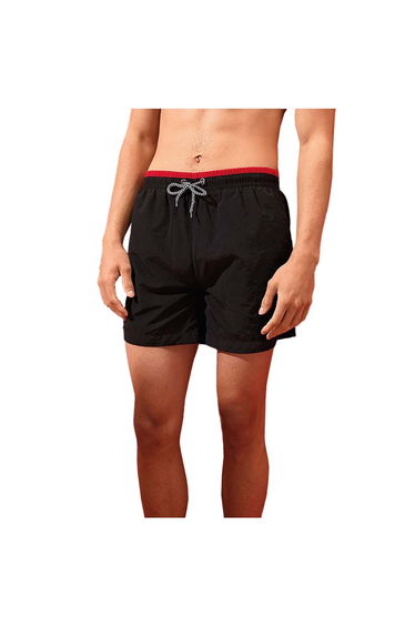 Asquith & Fox Mens Swim Shorts - Black/Red