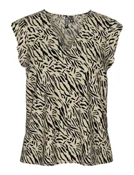 Sleeveless Blouse with Polka Dots - 2