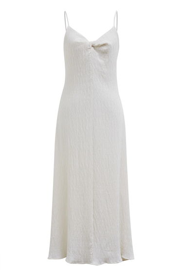 Twist Front Embossed Texture Cami Dress