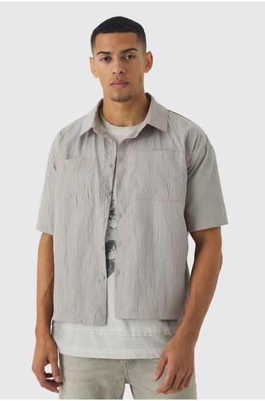 Oversized Boxy Crinkle Shirt
