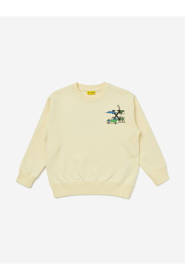 Off-White Kids Graffiti Crewneck Sweatshirt in Yellow