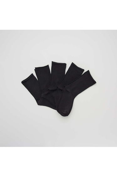 Pack of 5 pairs of socks Black