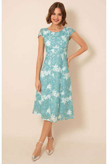 Charlotte Lace Dress (Antique Aqua)