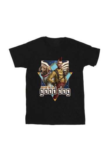 Guardians Of The Galaxy Volume 3 Girls Good Dog Cotton T-Shirt - Black