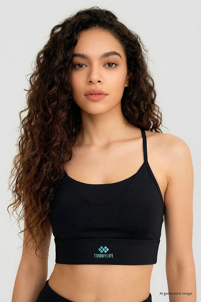TOMMY Women's Polyester Elastane Active Top - 2