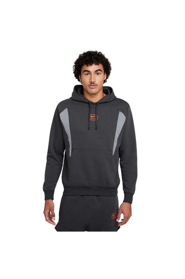 Nike Mens Air Fleece Pullover Hoodie - Black/Fir/White