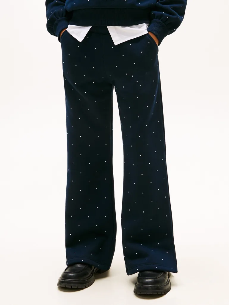 Tommy Hilfiger Girls Festive Stud Sweatpants in Navy - 3