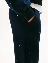 Tommy Hilfiger Girls Festive Stud Sweatpants in Navy - 4