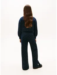 Tommy Hilfiger Girls Festive Stud Sweatpants in Navy - 2