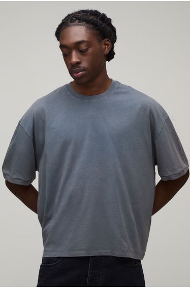 Essential Washed Boxy T-Shirt - slate