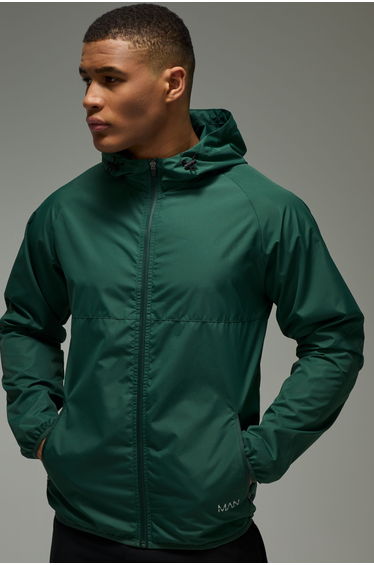 Man Active Shower Resist Ripstop Regular Fit Windbreaker - green