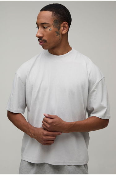 Oversized Boxy Shibuya Tokyo Print T-Shirt - grey