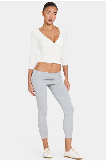ButterCloud™ 7/8 Leggings in Grey Marl