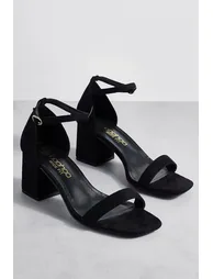 Wide Fit Low Block Barely There Heels - black - 1