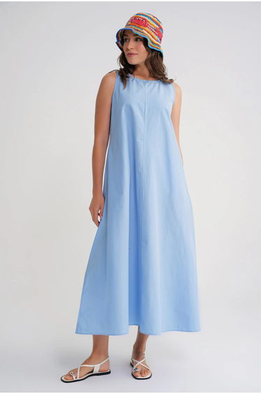 Mixray Relaxed Fit Maxi Dress with Pockets