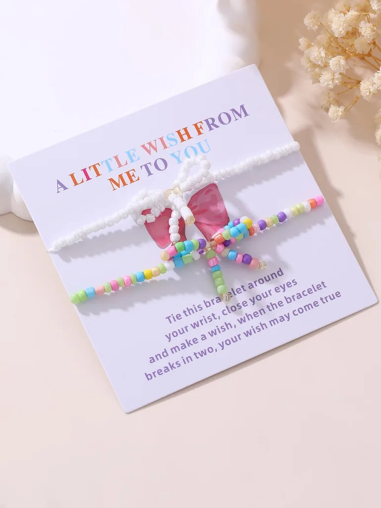 Pack of 2 - Multi-Color Beaded Wish Bracelets - 3