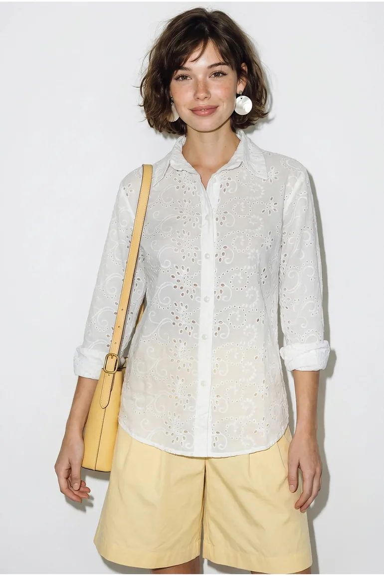 LUCCI Embroidered Relaxed-fit Woven Shirt - 4