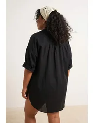 Beach Wear Black Woven Mini Dress - 2