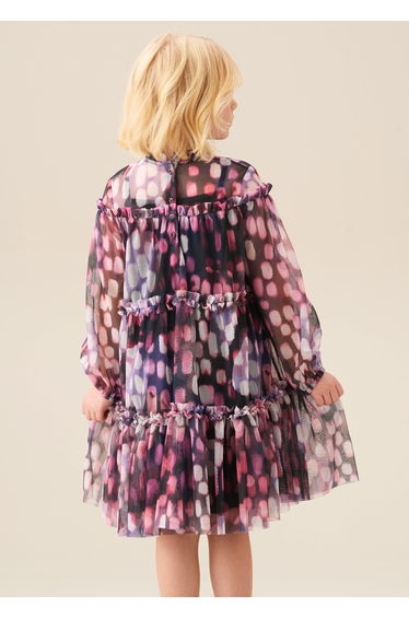Cara Printed Swing Mesh Dress - Multi product thumbnail 4