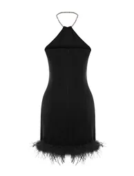 Black Halter Neck Bodycon Mini Dress - 8