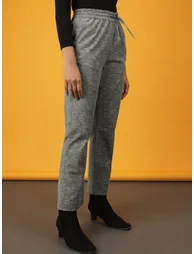 Women Charcoal Regular Fit Solid Pants - 2