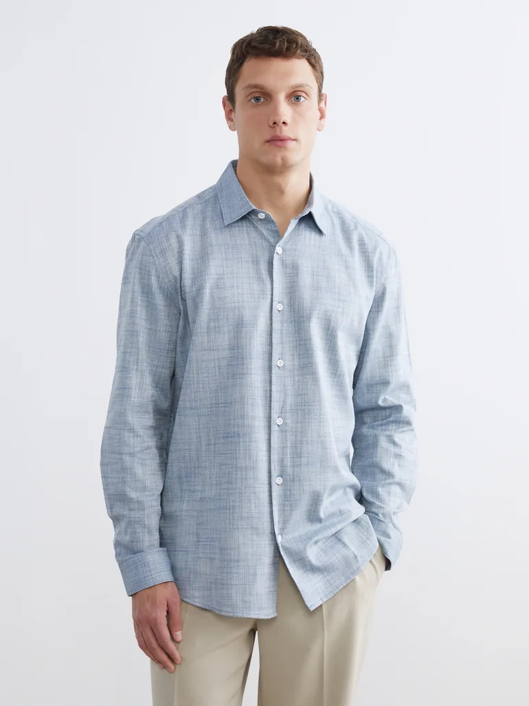 Regular Fit Dobby Fabric Men's Shirt - 1