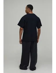 Oversized Tokyo Embroidered T-Shirt - black - 1