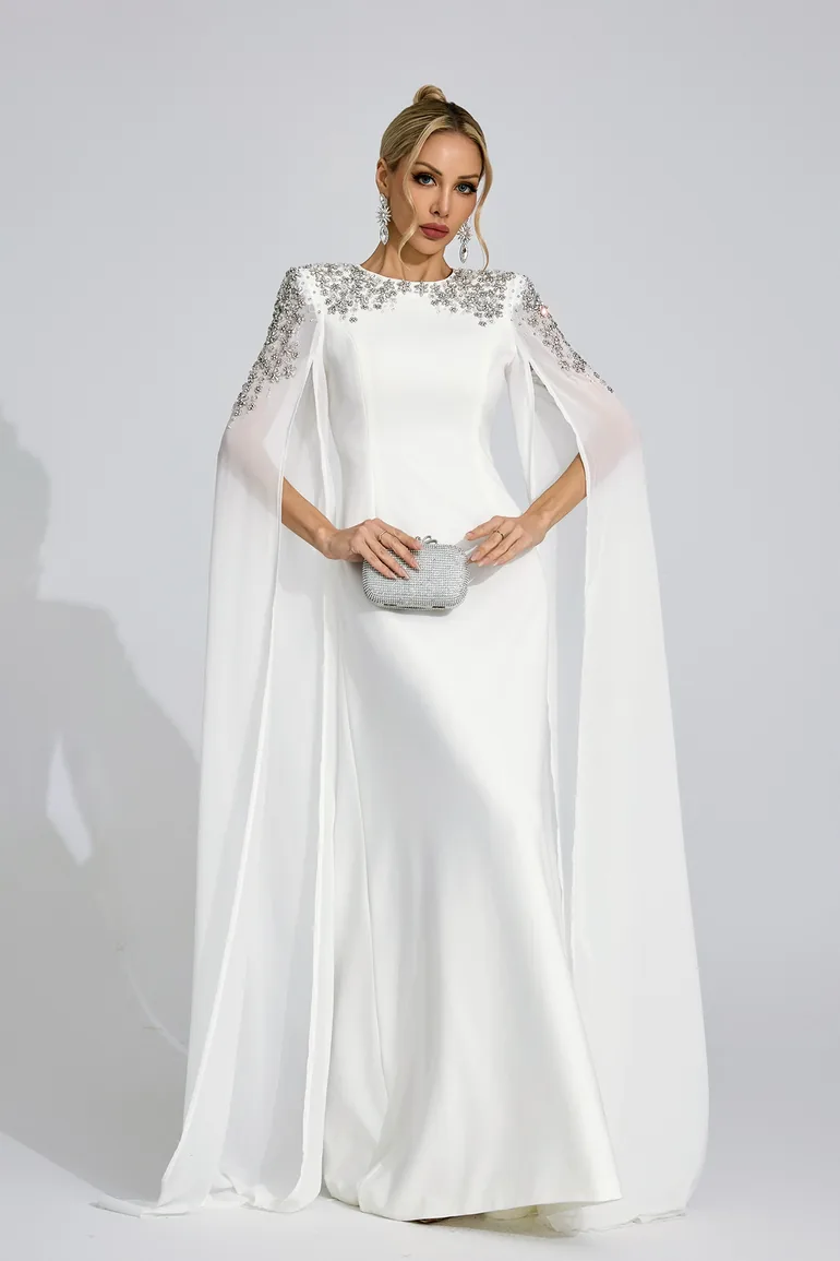 Maelis White Diamond Maxi Dress - 5