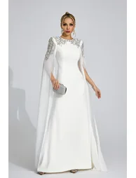 Maelis White Diamond Maxi Dress - 2
